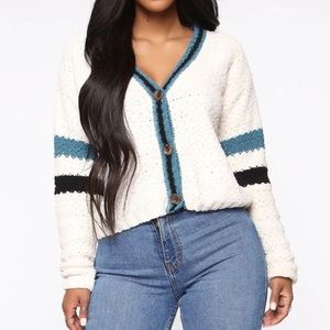 Never worn! Soft, striped cardigan